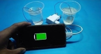 How to Make Mobile Charger Without Electricity With Salt Water Free Energy Mobile Charger