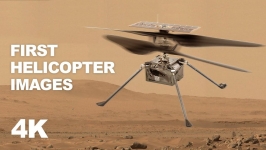 The First Images of Mars Helicopter (Ingenuity) on Mars